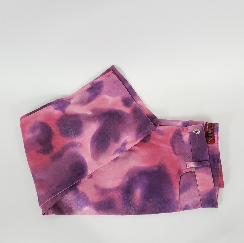 Parasuco Jean Capri Italy Pink Purple Snake Skin